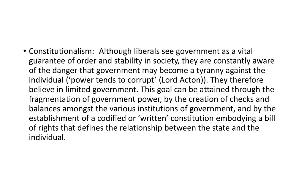 constitutionalism although liberals