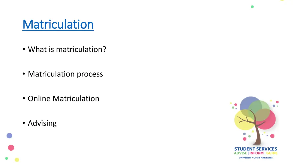 matriculation matriculation