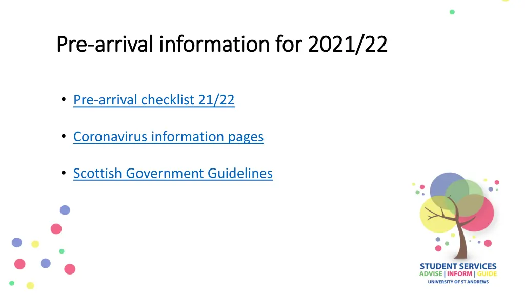 pre pre arrival information for 2021 22 arrival