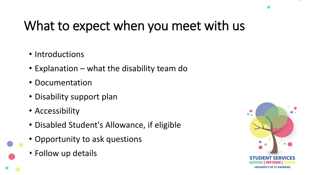 what to expect when you meet with us what