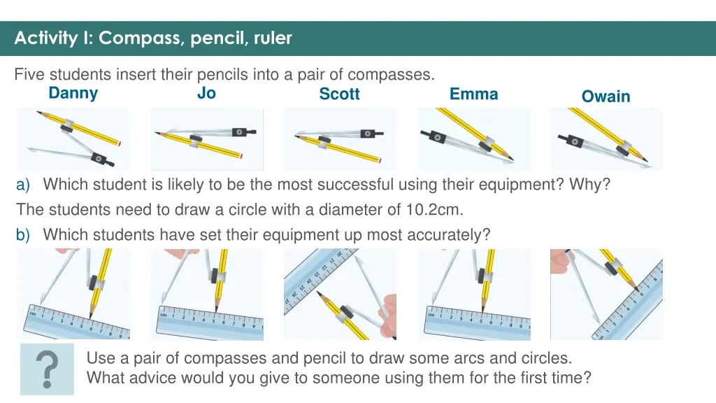 activity i compass pencil ruler