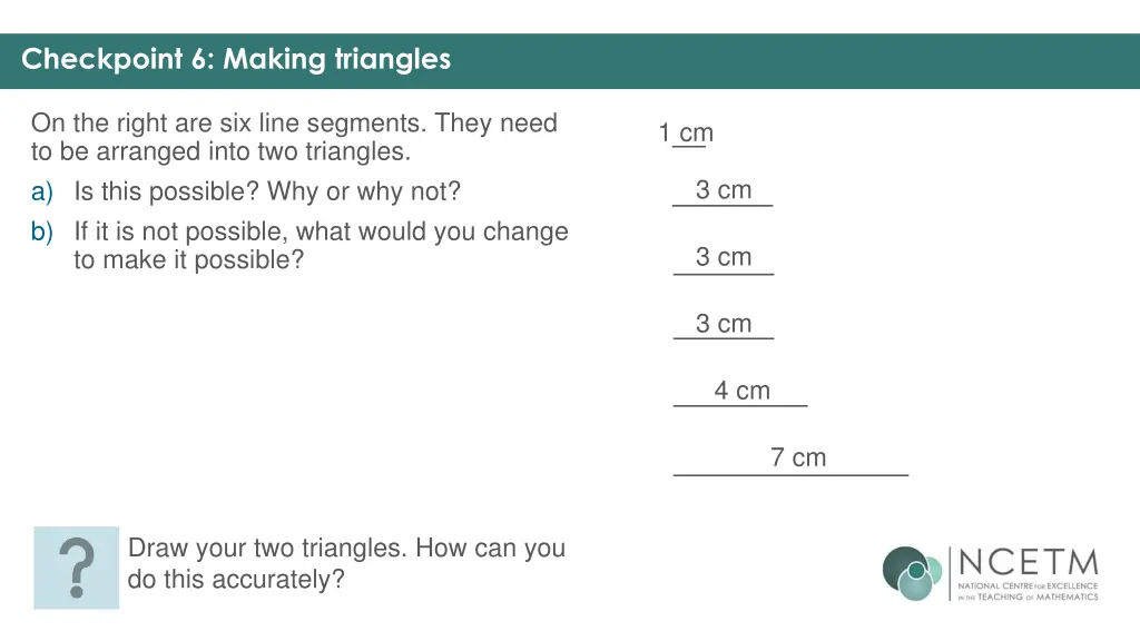 checkpoint 6 making triangles