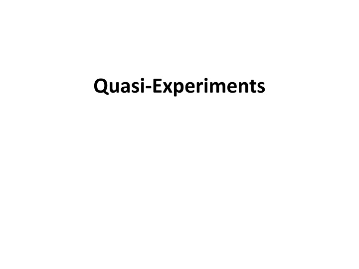 quasi experiments