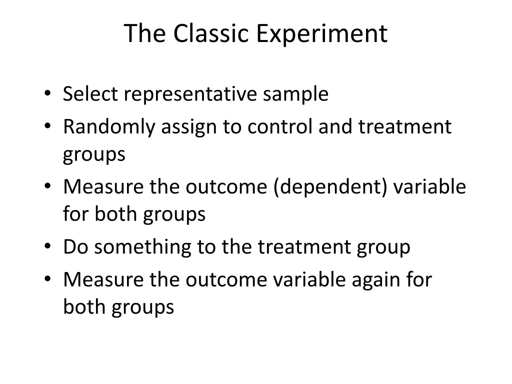 the classic experiment