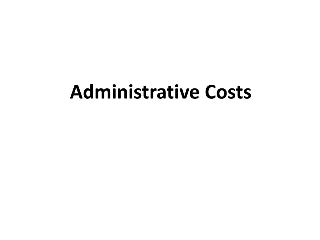 administrative costs