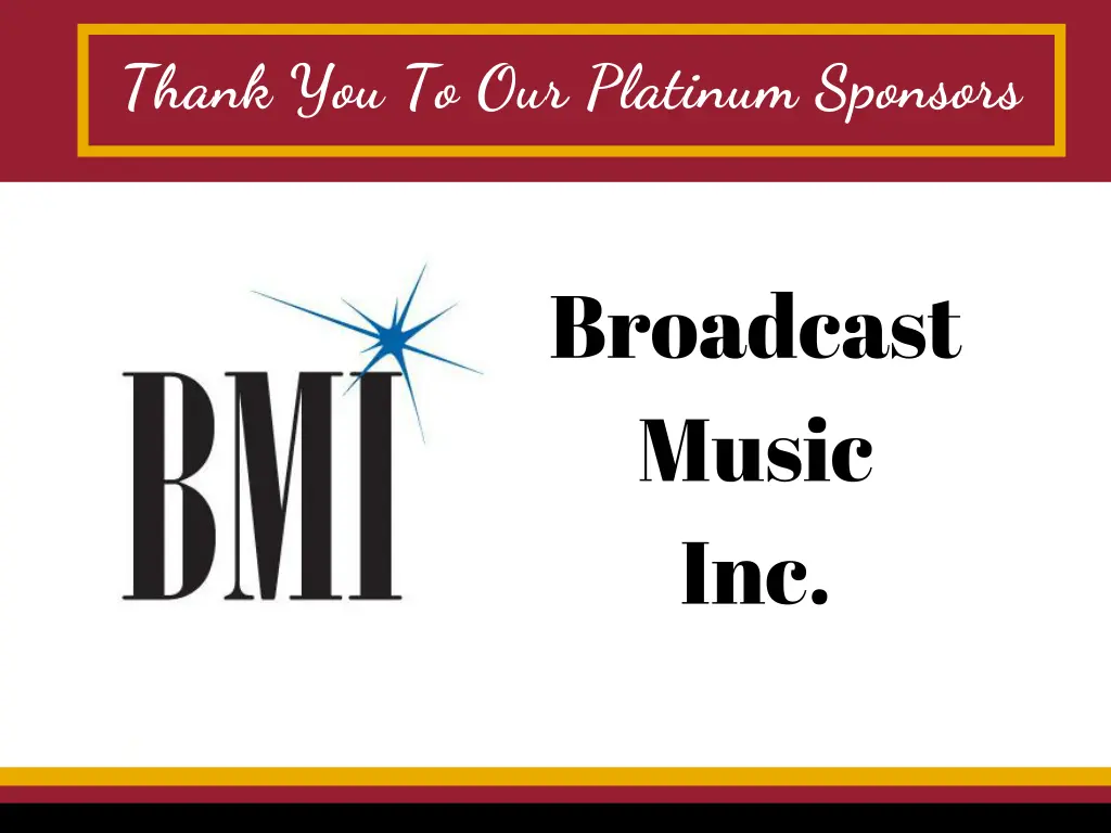 thank you to our platinum sponsors