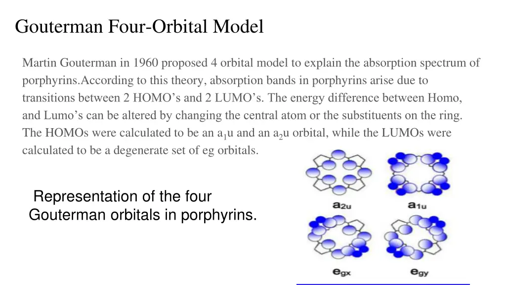 gouterman four orbital model