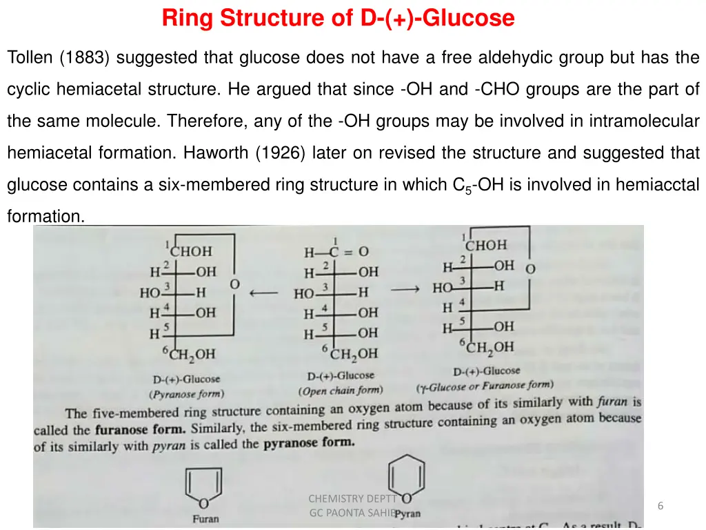 ring structure of d glucose