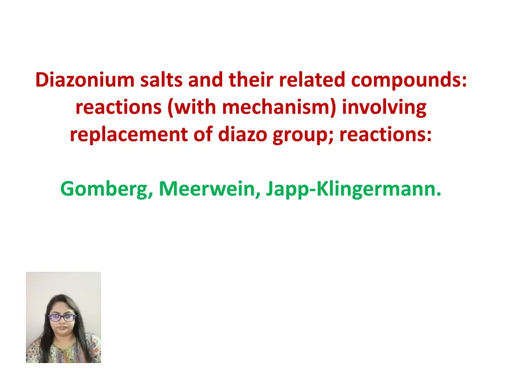 diazonium salts and their related compounds 1