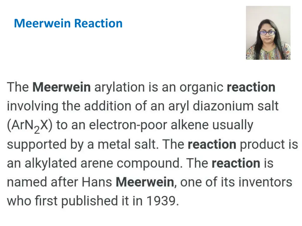 meerwein reaction