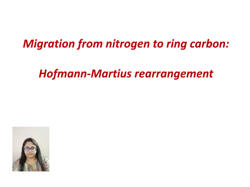 migration from nitrogen to ring carbon