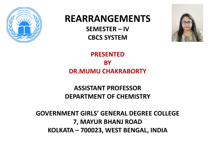 rearrangements semester iv cbcs system