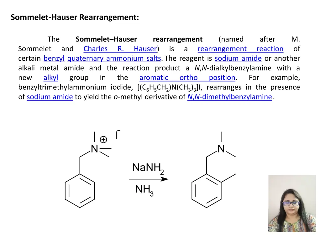 sommelet hauser rearrangement