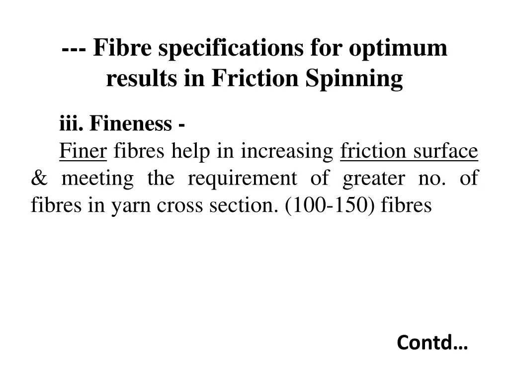 fibre specifications for optimum results 3