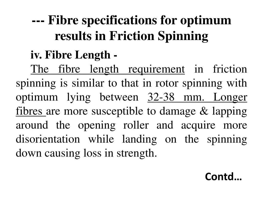 fibre specifications for optimum results 4