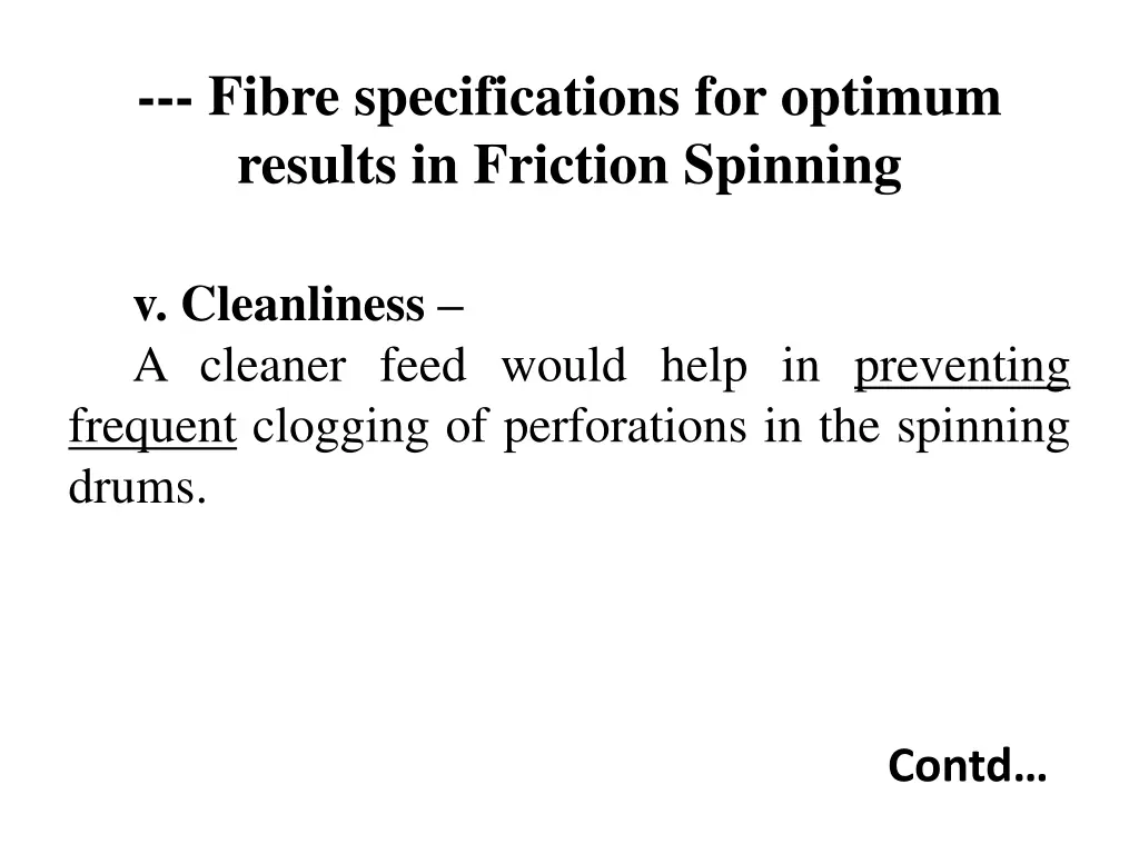 fibre specifications for optimum results 5