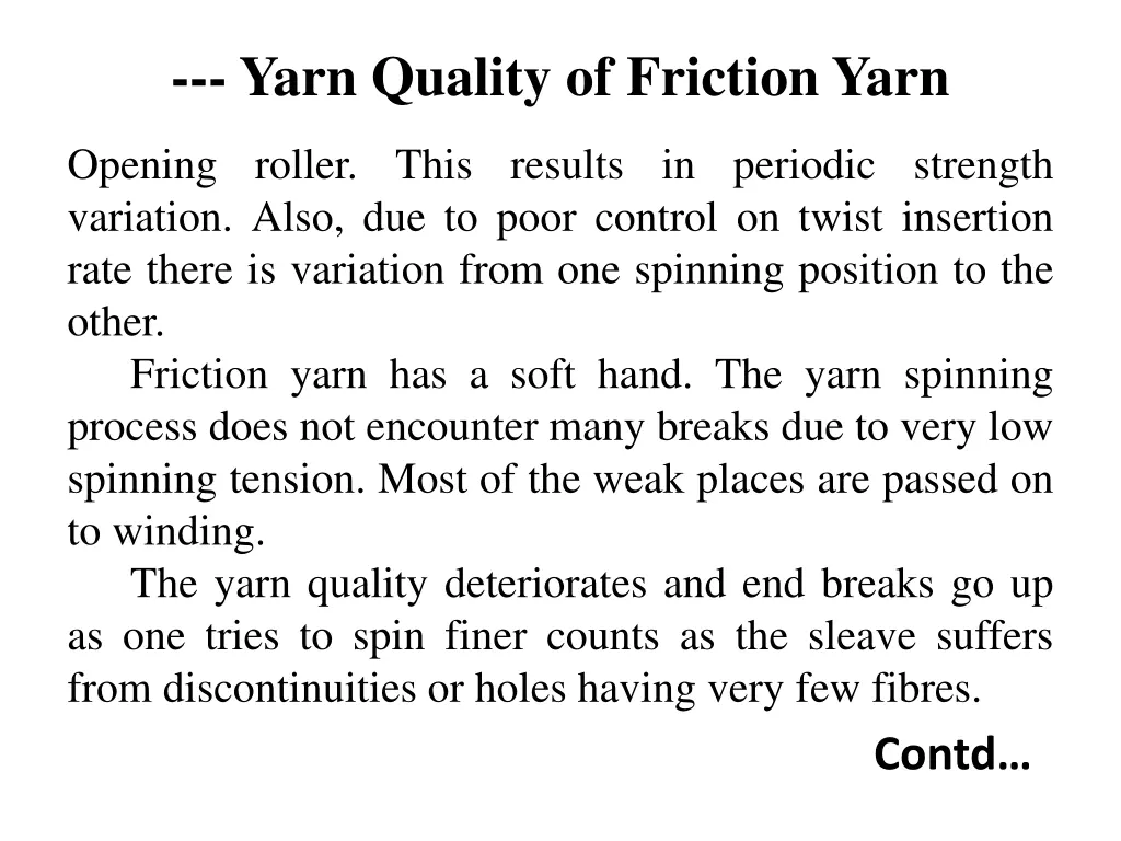 yarn quality of friction yarn 2