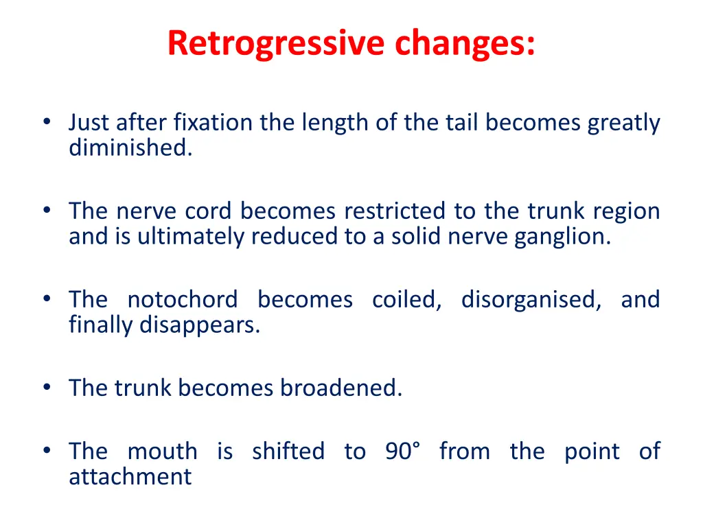 retrogressive changes