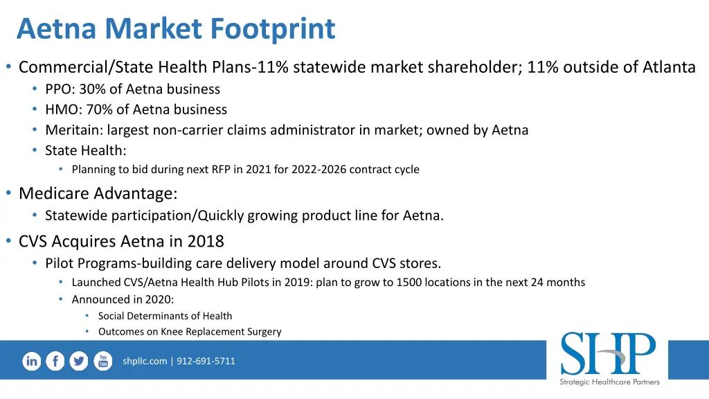 aetna market footprint commercial state health