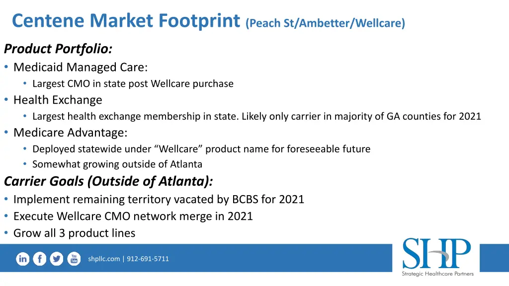 centene market footprint peach st ambetter