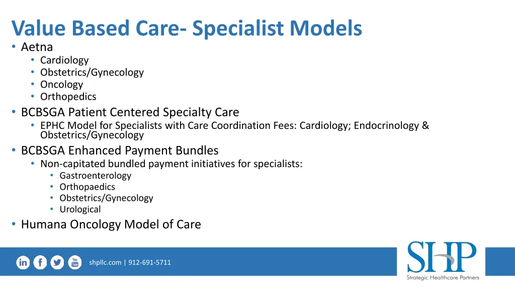 value based care specialist models aetna