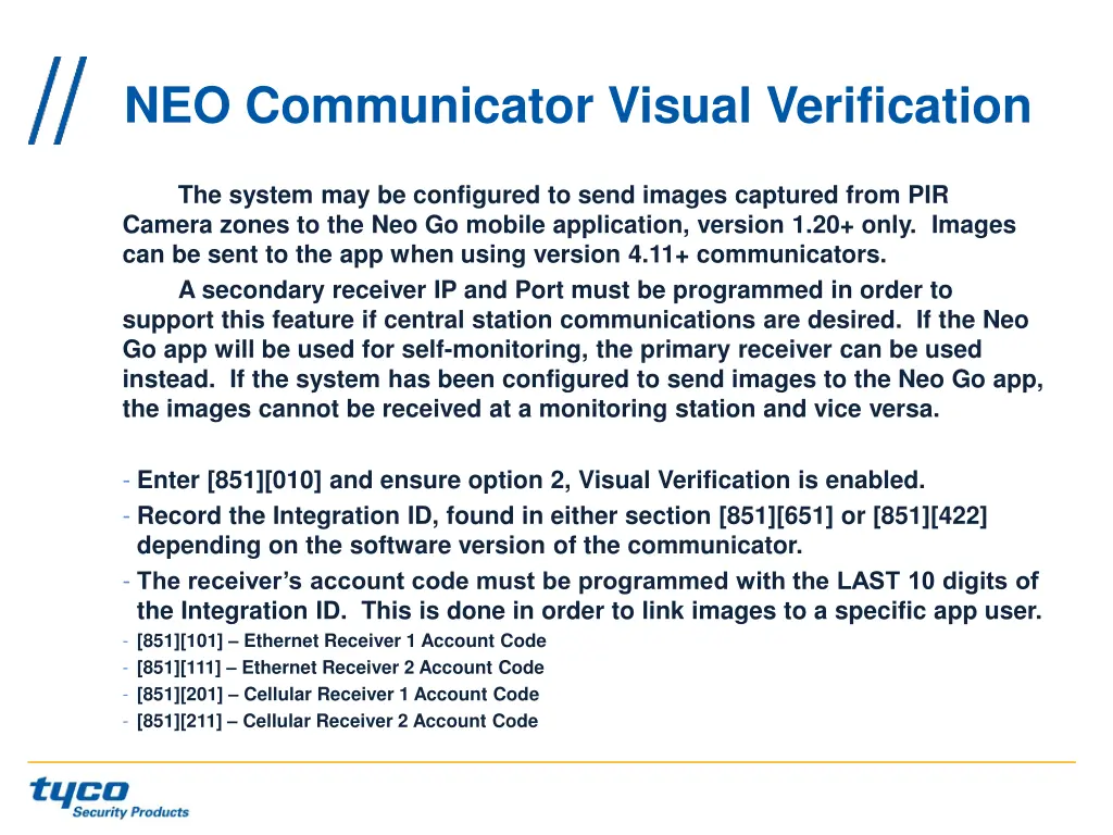 neo communicator visual verification