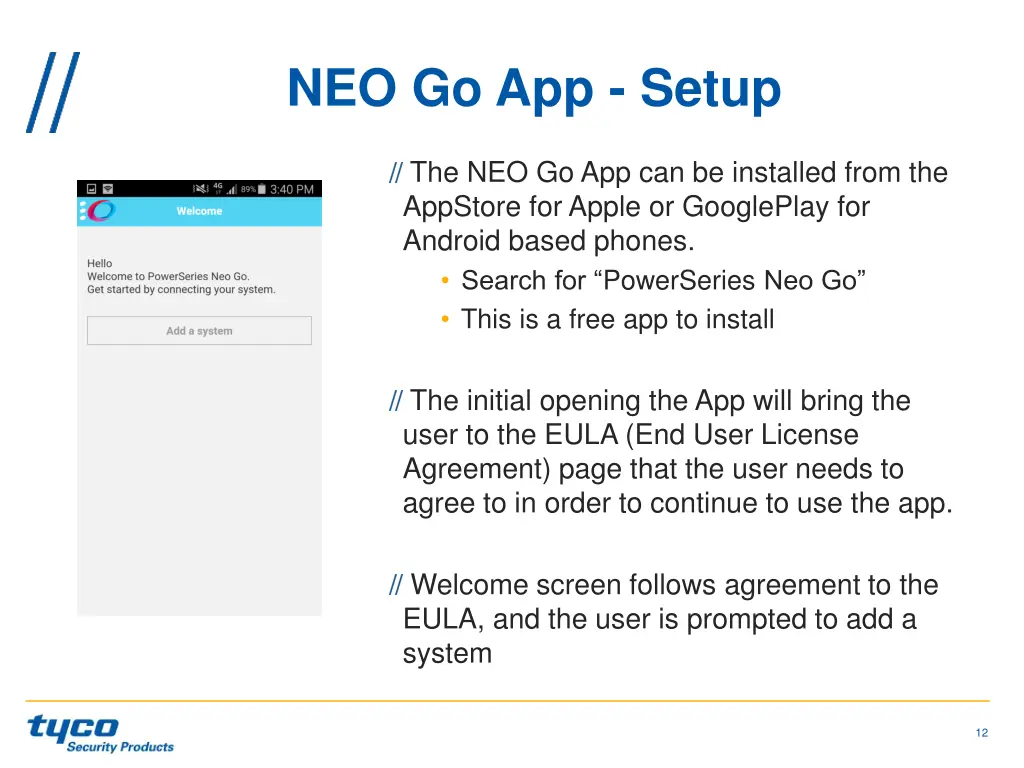 neo go app setup