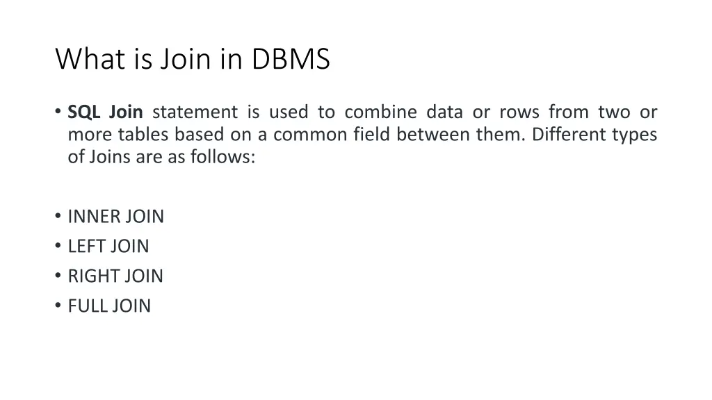 what is join in dbms