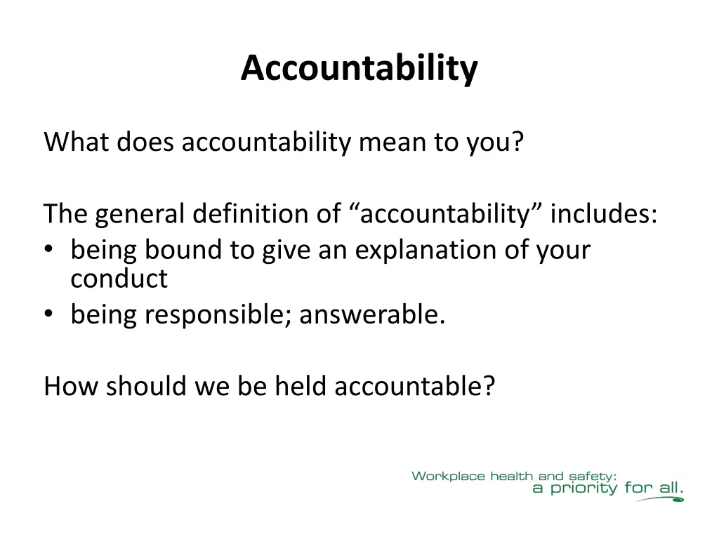 accountability