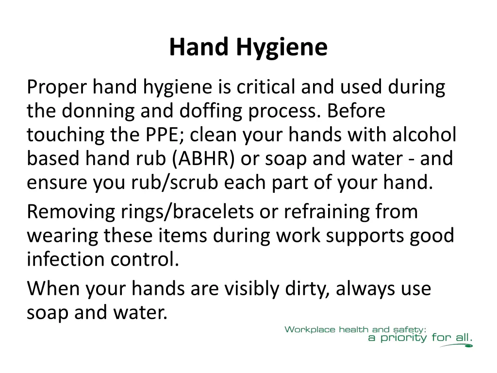 hand hygiene