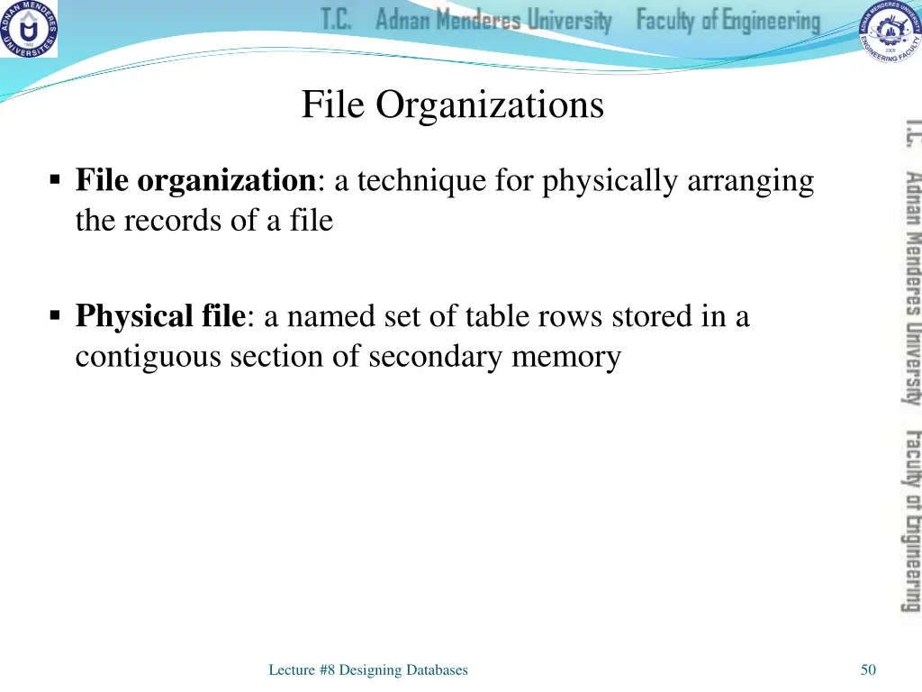 file organizations