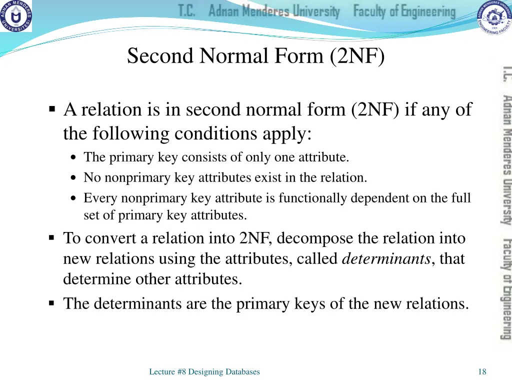 second normal form 2nf