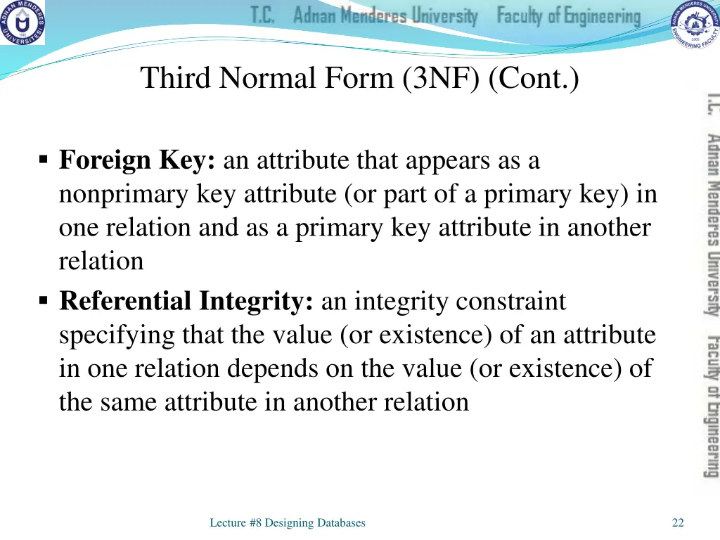 third normal form 3nf cont