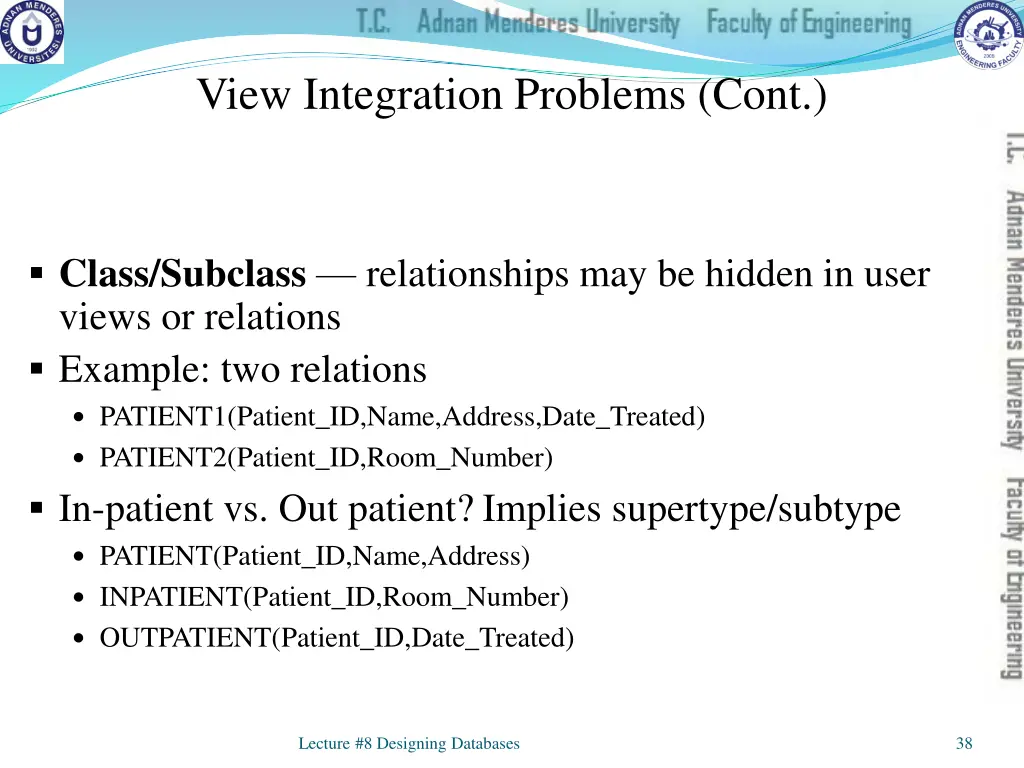 view integration problems cont 2