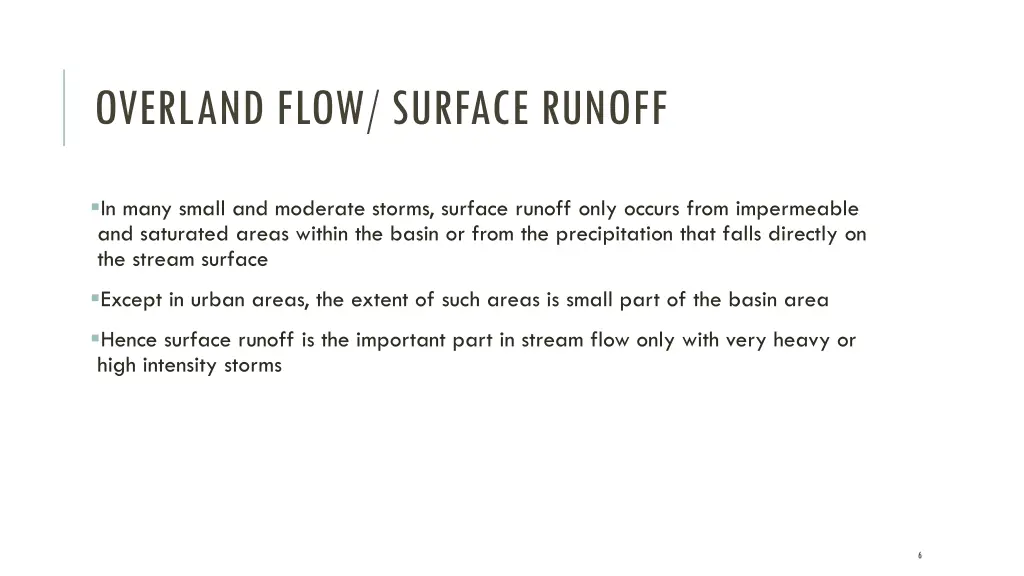 overland flow surface runoff 1