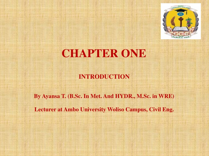 chapter one