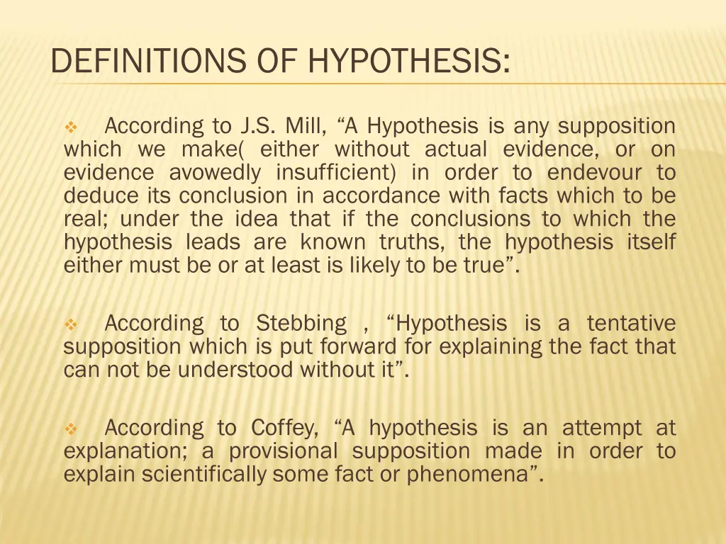 definitions of hypothesis