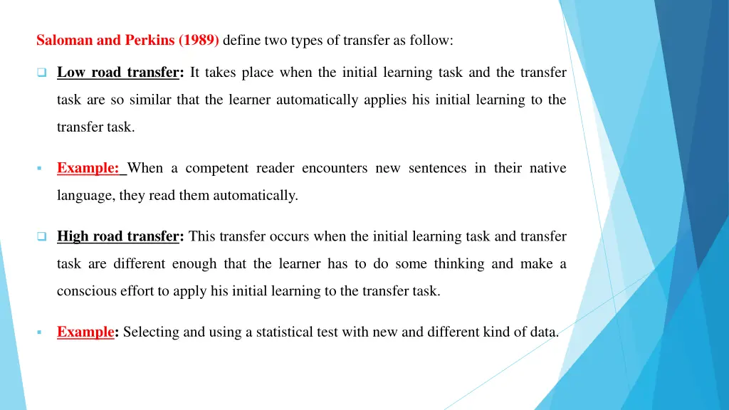 saloman and perkins 1989 define two types