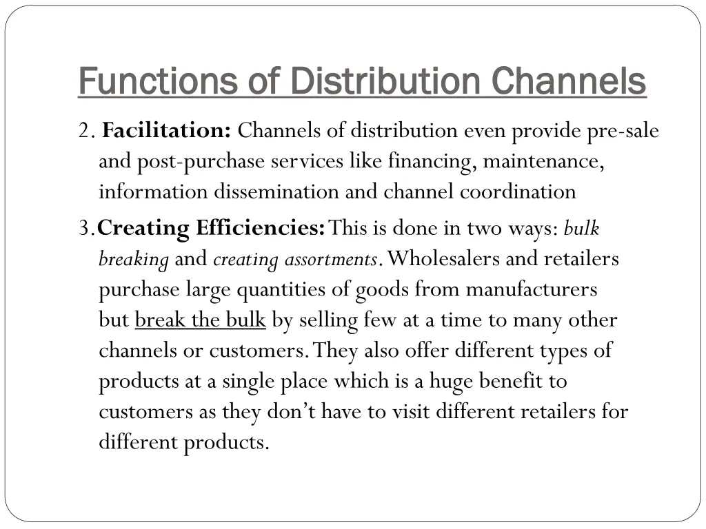 functions of distribution channels functions 1