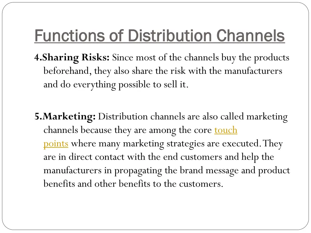 functions of distribution channels functions 2