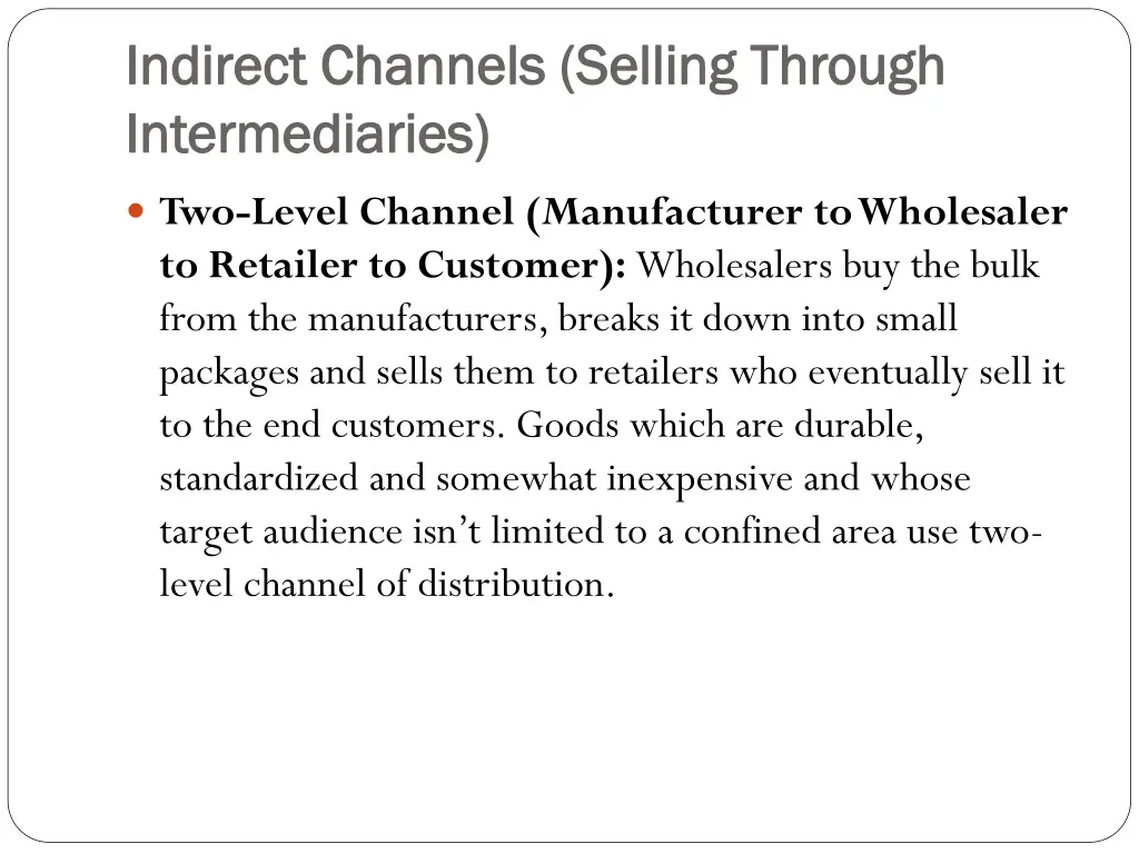 indirect channels selling through indirect 1