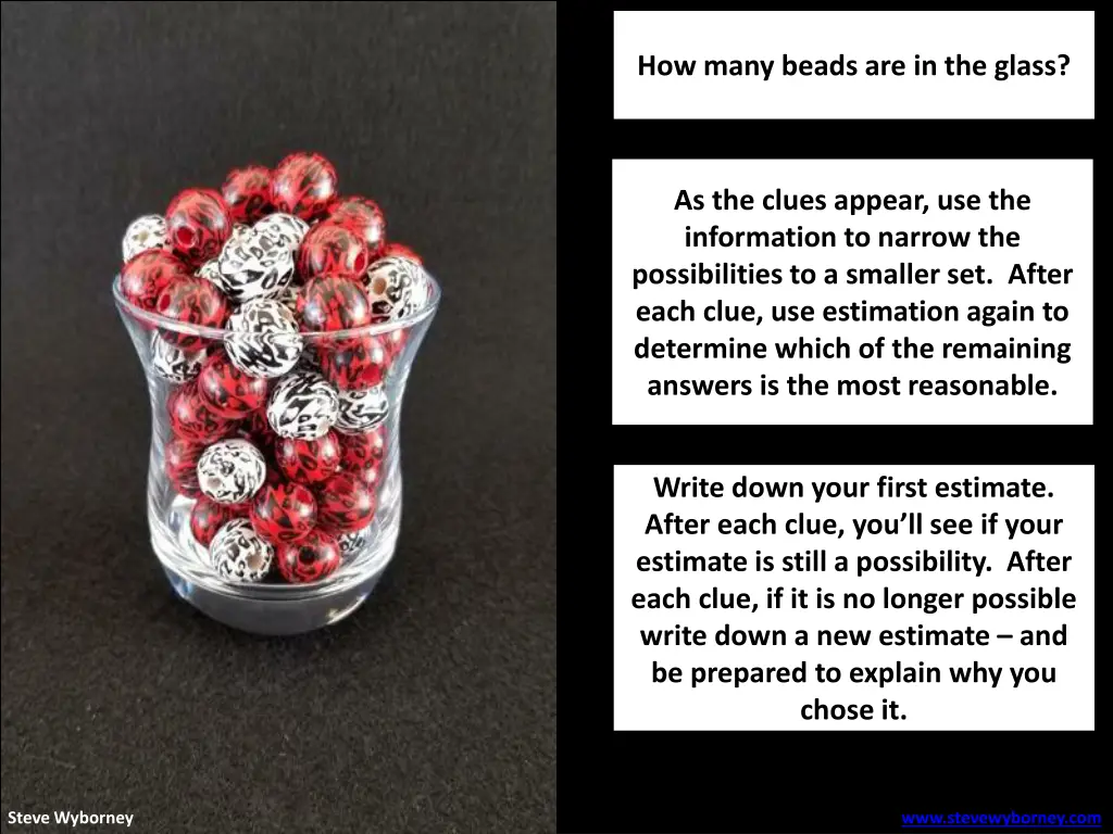 how many beads are in the glass 1