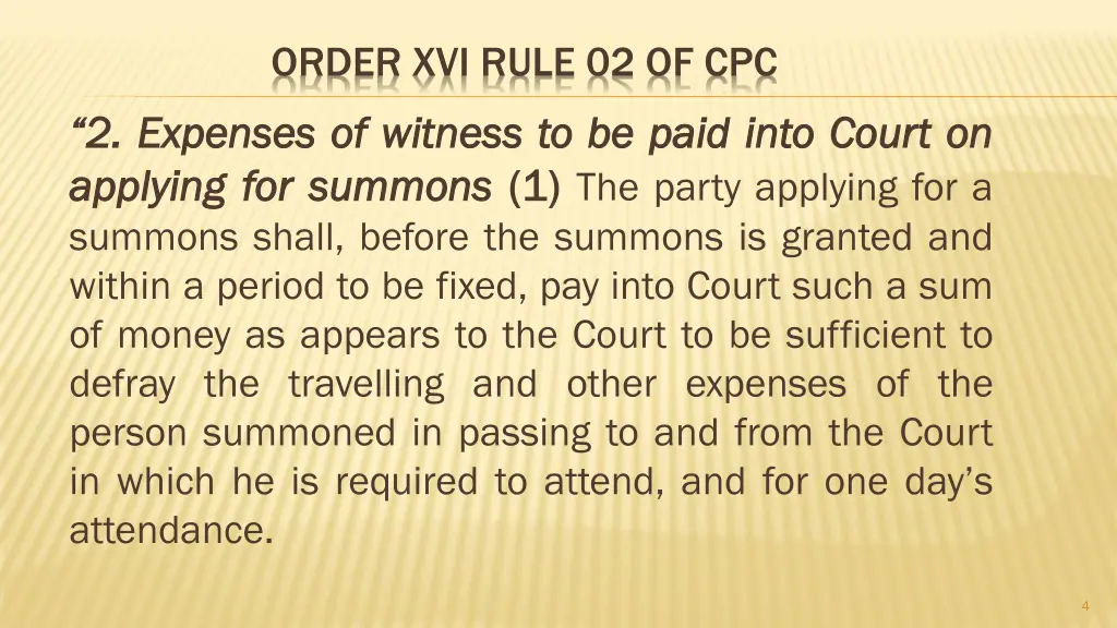 order xvi rule 02 of cpc