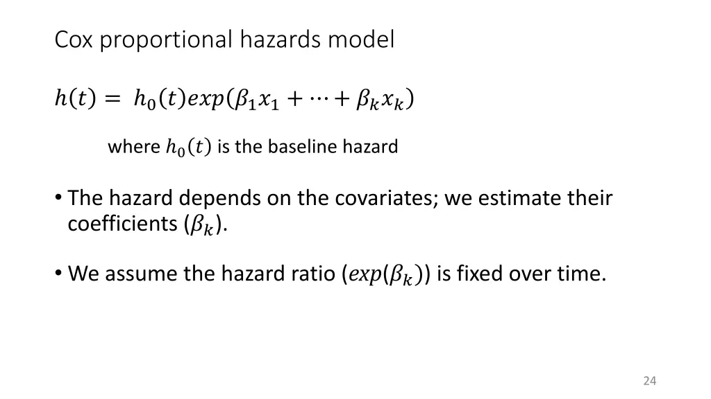 cox proportional hazards model 1