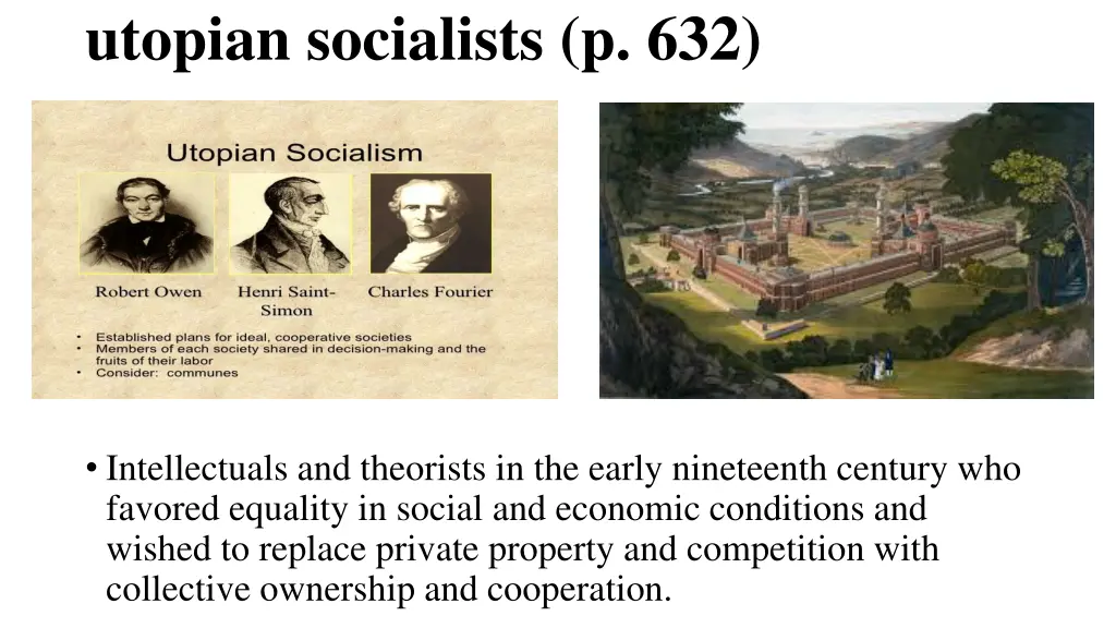 utopian socialists p 632