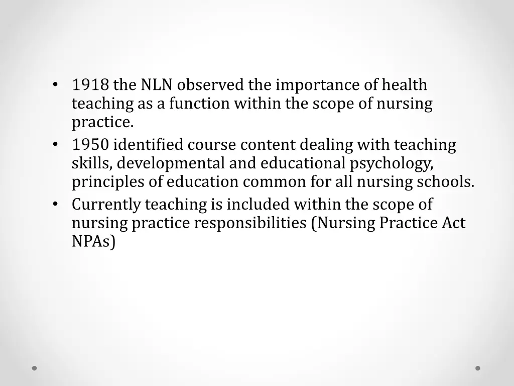 1918 the nln observed the importance of health