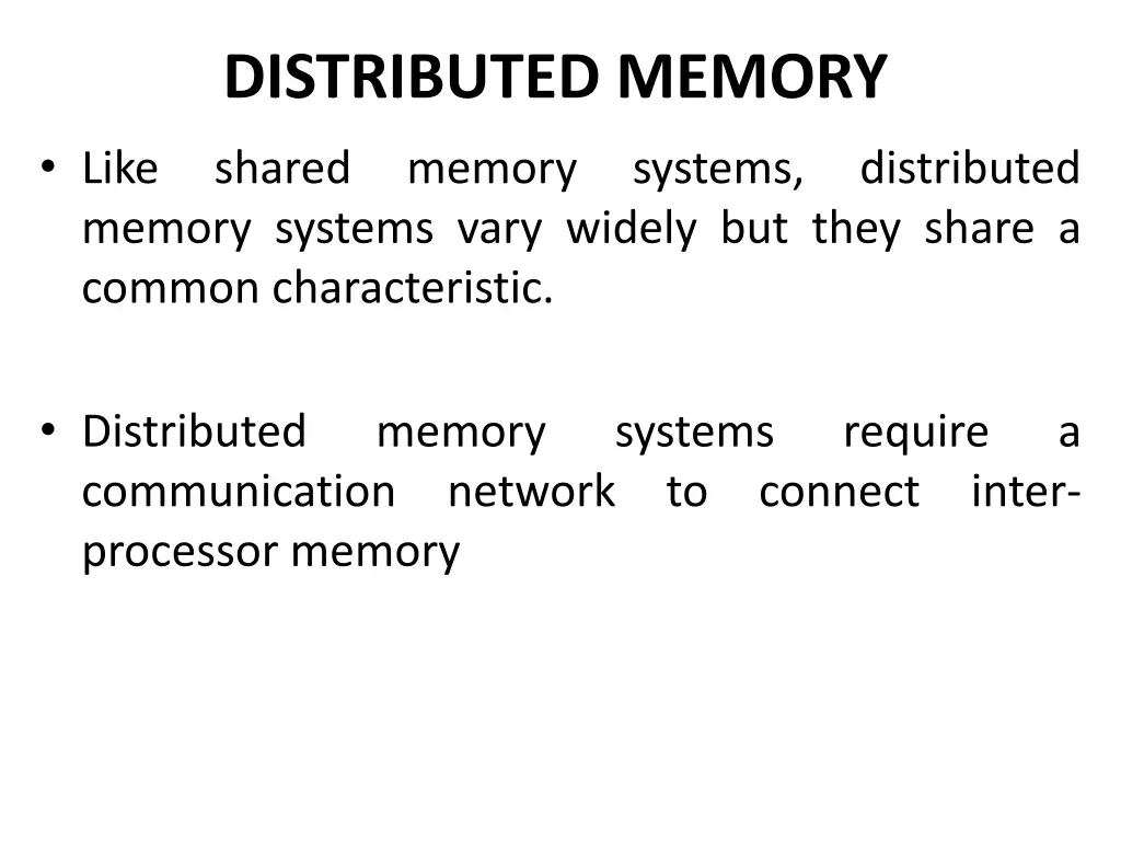 distributed memory