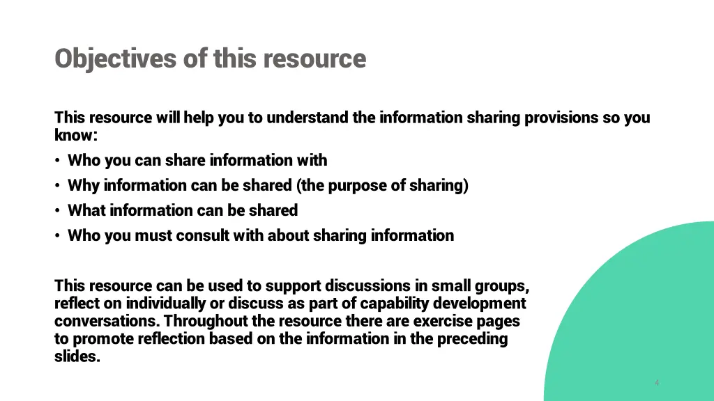 objectives of this resource