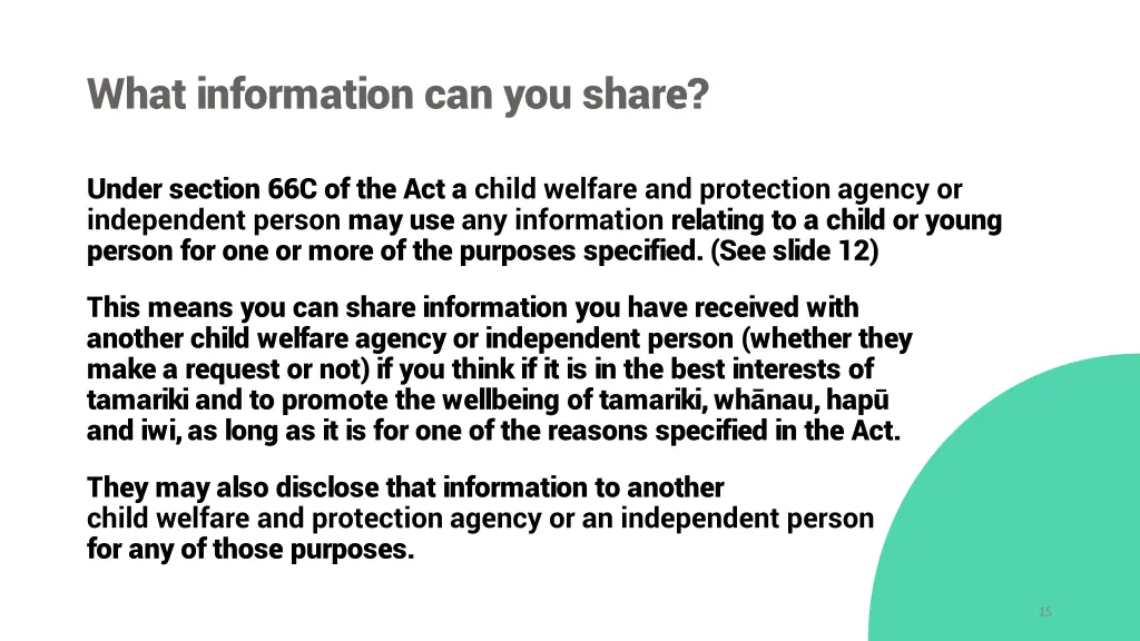 what information can you share