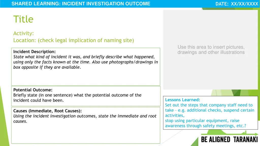 shared learning incident investigation outcome